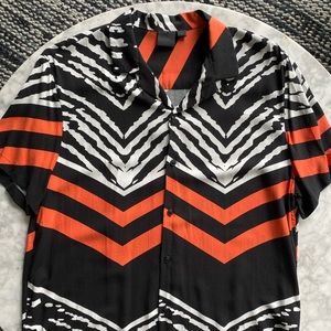 ASOS geometric button-up